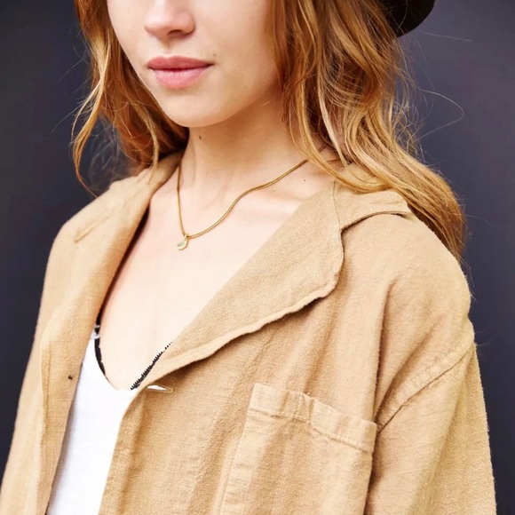 NWOT Urban Renewal Vintage Linen Shop Coat in Neutral - Picture 5 of 9